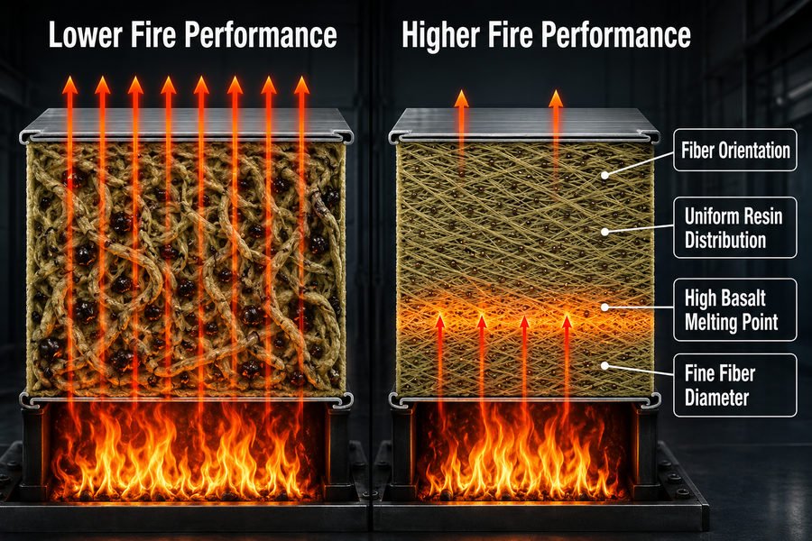 Similar Density Rock Wool Panel Fire Performance