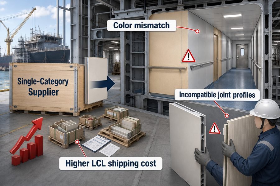 Single Category Marine Accommodation Panel Sourcing Risks