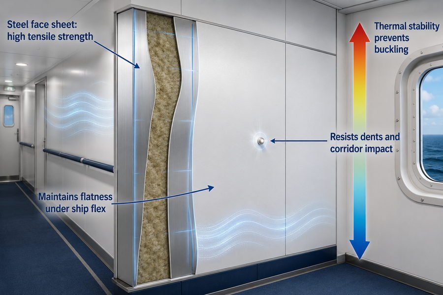 Steel Face Sheet Marine Panel Rigidity Diagram