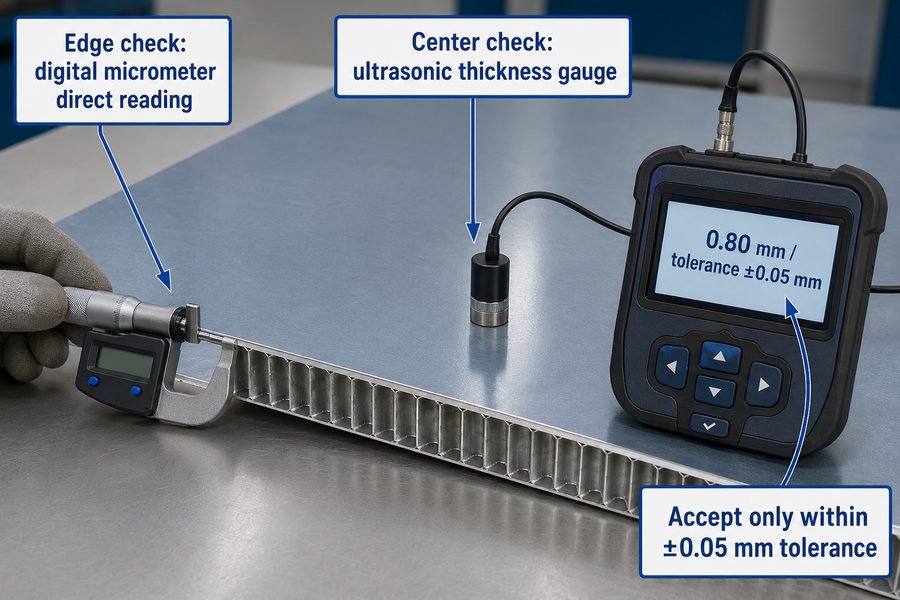 Substandard Face Sheet Thickness Detection