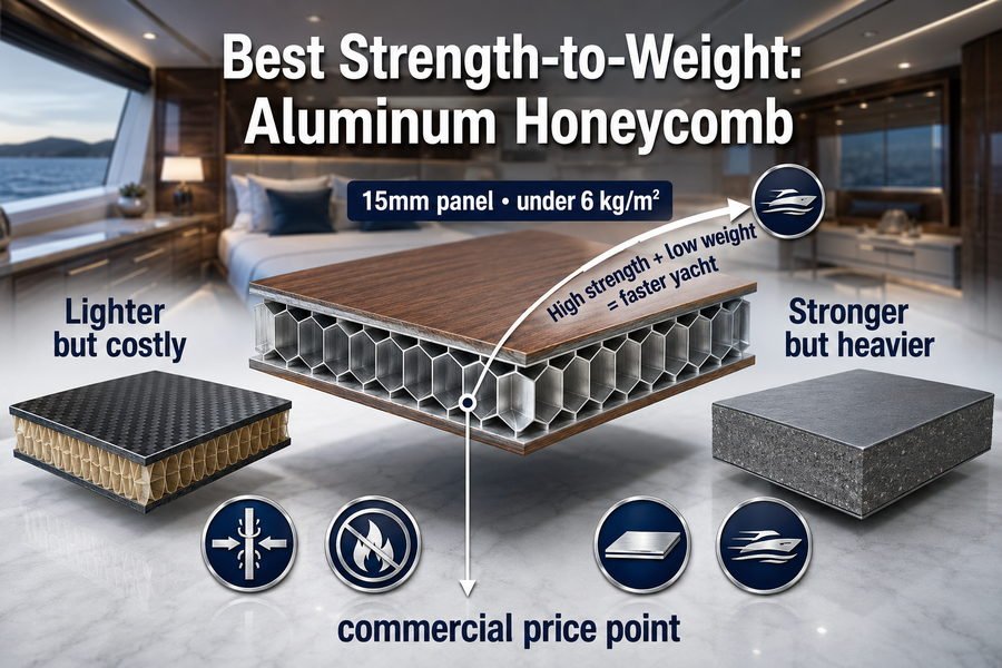 Yacht Accommodation Panel Core Strength Weight Comparison