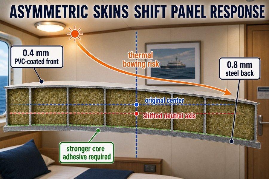 asymmetric-dual-skin-marine-panel-thermal-bowing