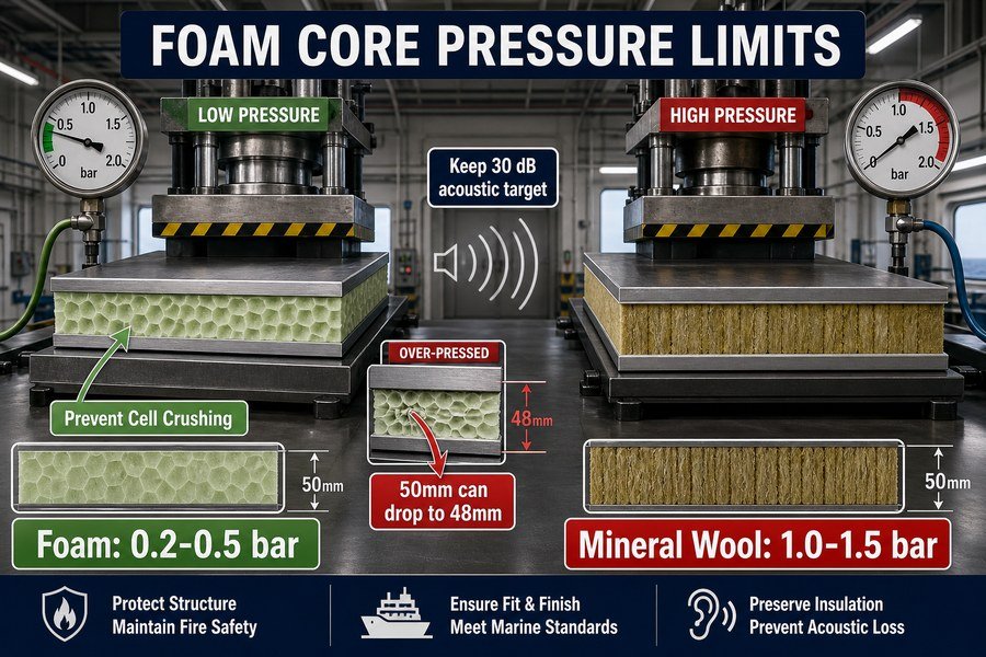 foam-core-panel-bonding-pressure-limits