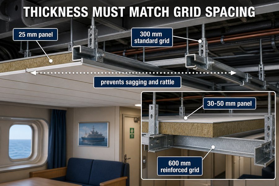 marine-ceiling-panel-suspension-grid-spacing
