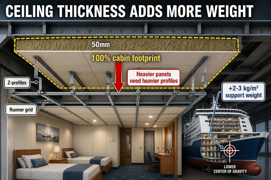 marine-ceiling-panel-thickness-system-weight