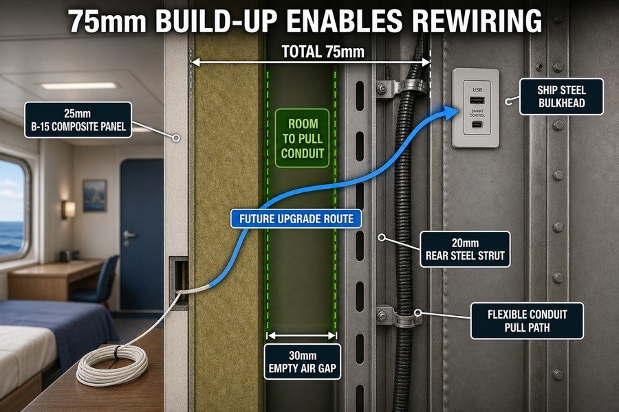 marine-panel-75mm-build-up-rewiring-depth