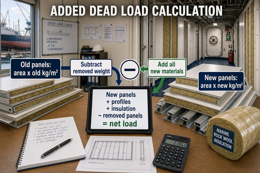 marine-panel-added-dead-load-calculation