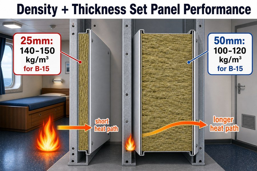 marine-panel-core-density-thickness-interaction