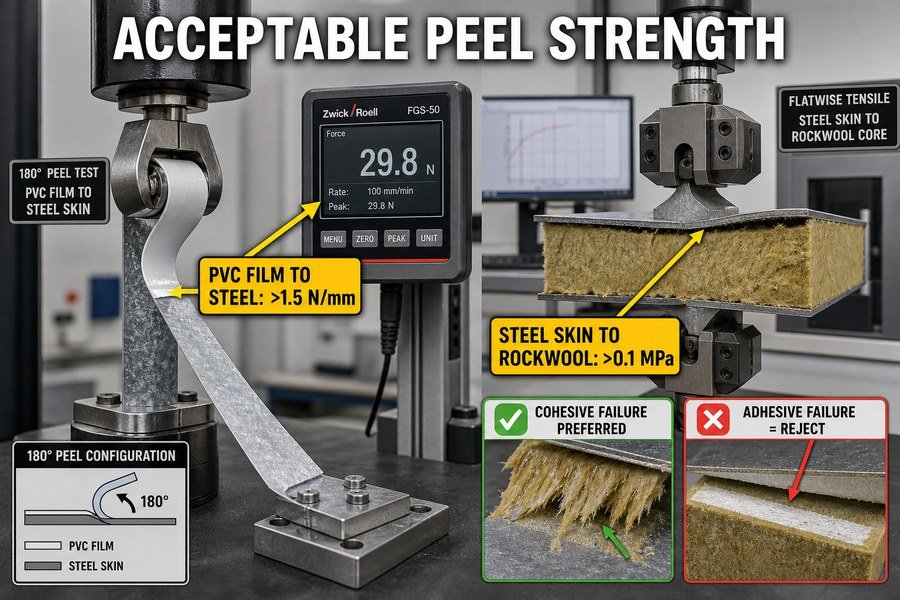 marine-panel-peel-strength-testing