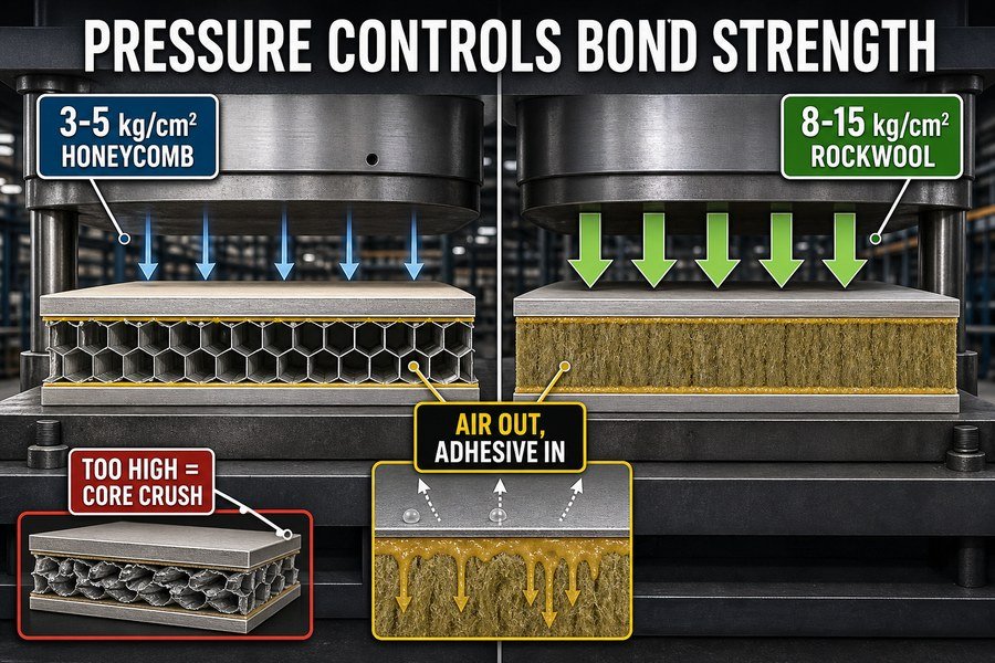 marine-panel-press-pressure-bond-strength