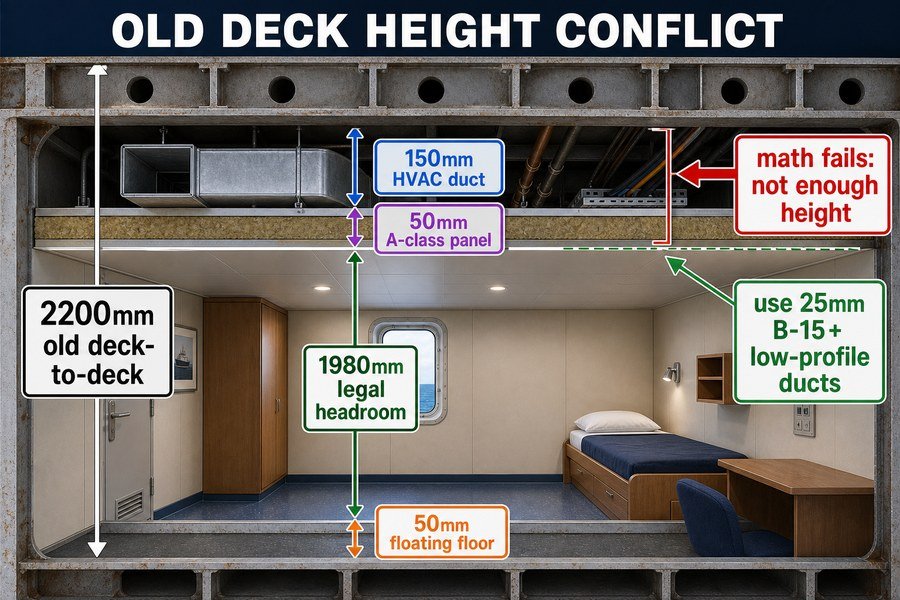 old-ship-deck-height-ceiling-panel-conflict