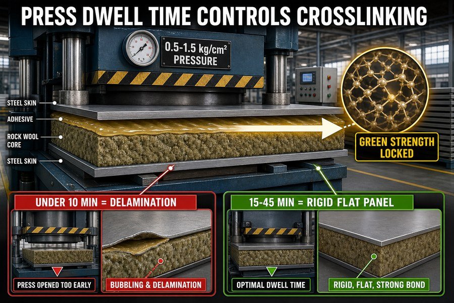 press-dwell-time-adhesive-crosslinking