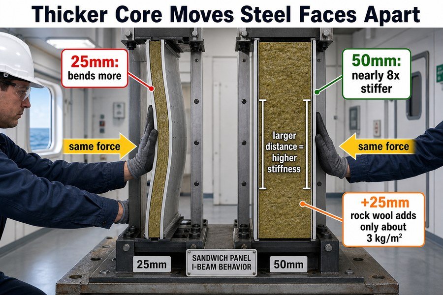 thicker-rock-wool-core-panel-rigidity