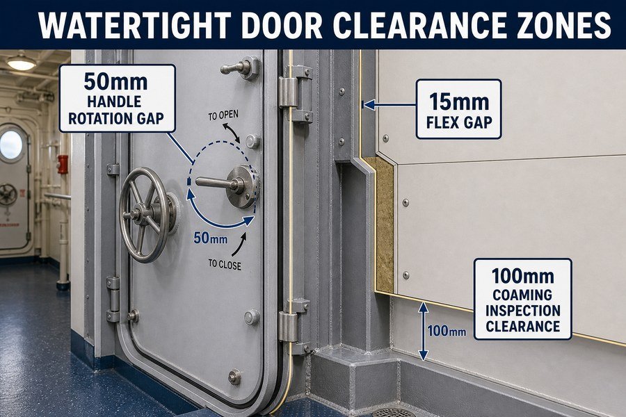 watertight-door-frame-clearance-retrofit-wall-panels