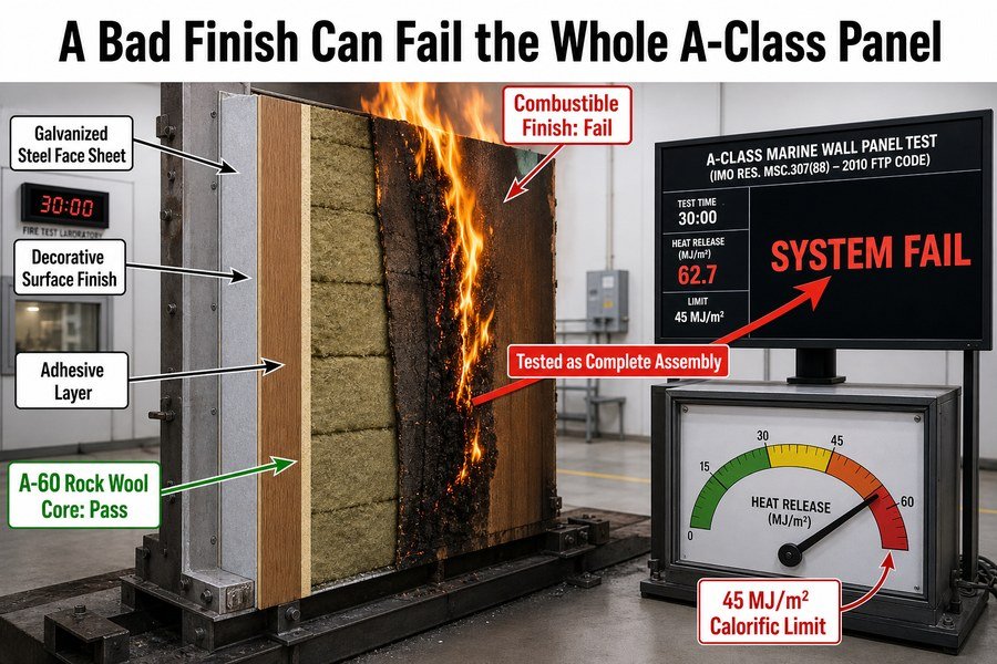 a-class-marine-wall-panel-non-compliant-finish-failure