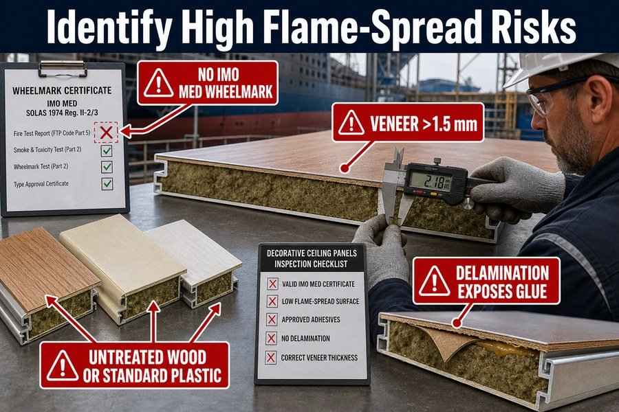 decorative-marine-ceiling-panel-flame-spread-risks