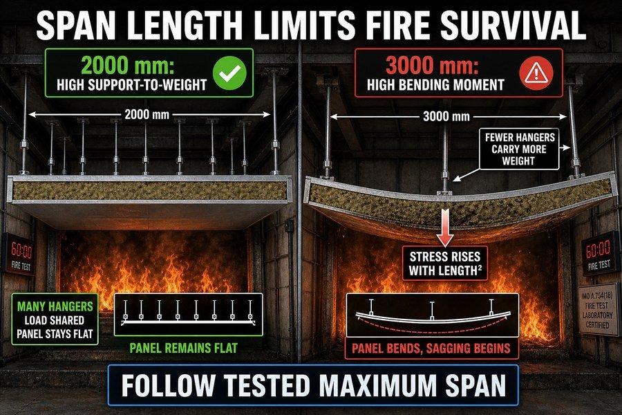 marine-ceiling-panel-span-length-fire-survival