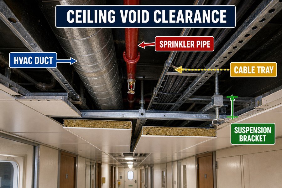 marine-ceiling-void-clearance-utilities