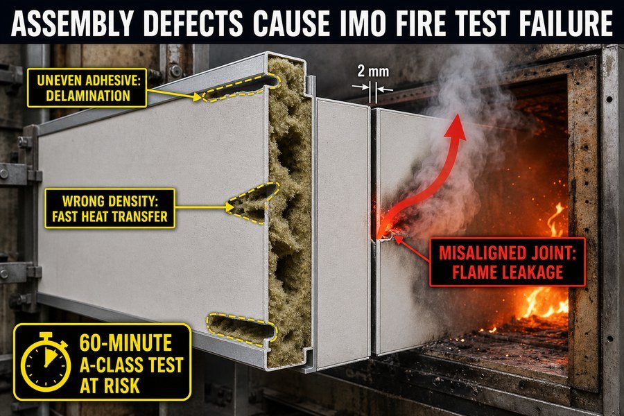 marine-panel-assembly-defects-imo-fire-test