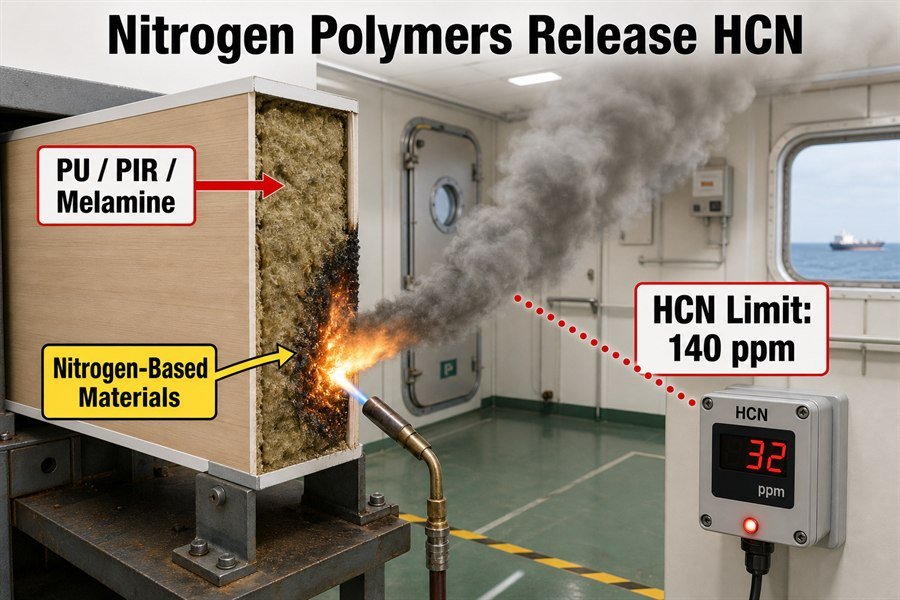 marine-panel-nitrogen-polymers-hcn-release