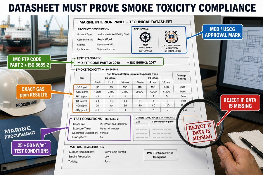 marine-panel-smoke-toxicity-datasheet-requirements