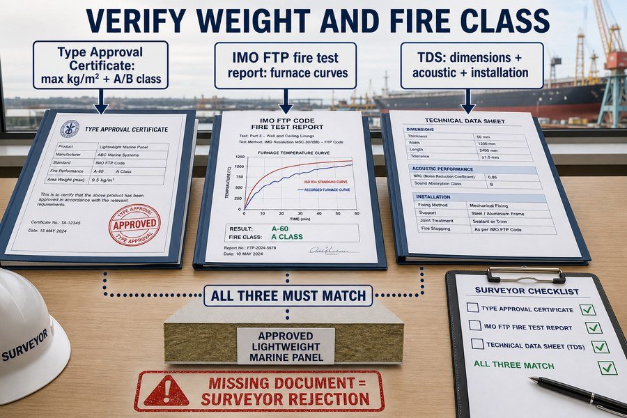 marine-panel-weight-fire-class-document-verification