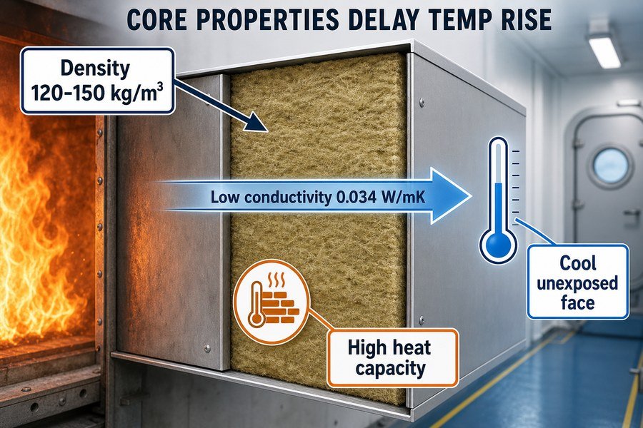 marine-wall-panel-core-properties-delay-temperature-rise