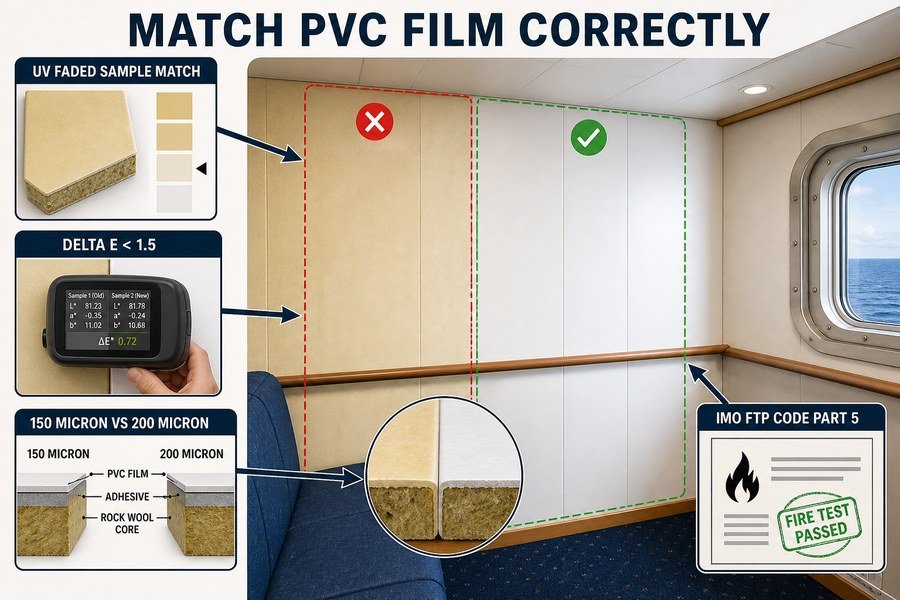 pvc-laminated-film-marine-panel-matching