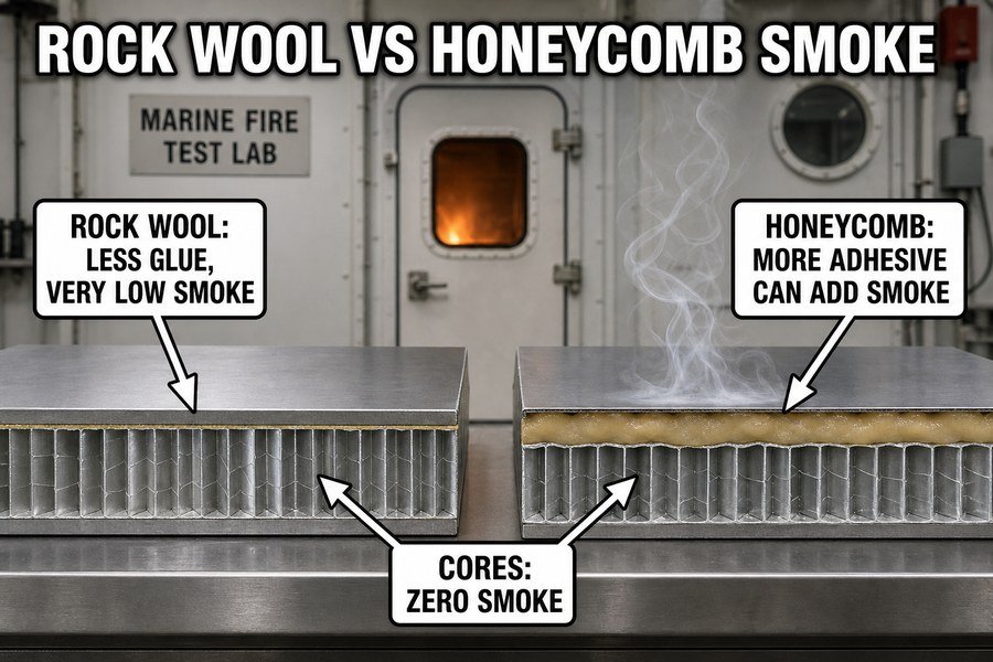 rock-wool-vs-honeycomb-panel-smoke