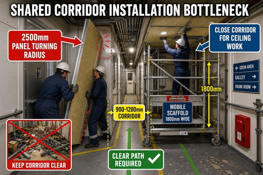 shared-corridor-panel-installation-bottleneck