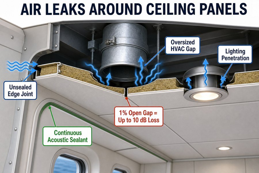 airborne-noise-leaks-around-marine-ceiling-panels