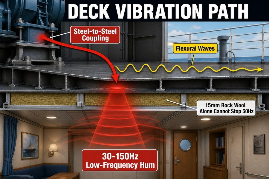 deck-vibration-transmission-through-marine-ceiling-panels
