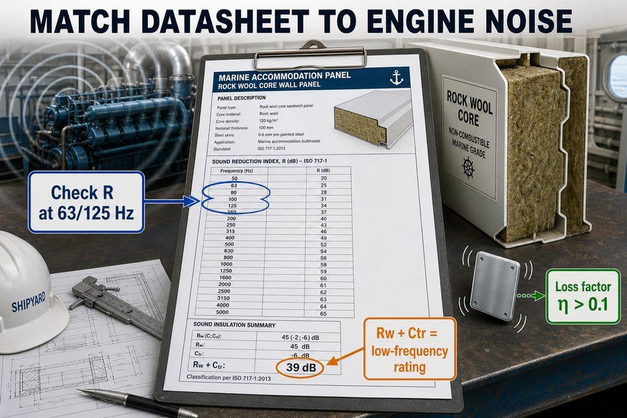 marine-accommodation-panel-datasheet-engine-noise