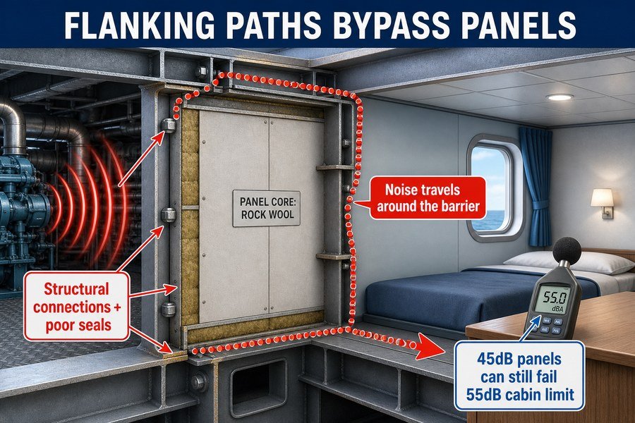 marine-acoustic-panel-flanking-paths