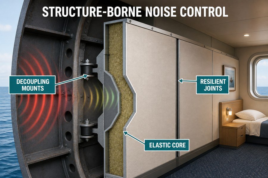 marine-panel-structure-borne-noise-control