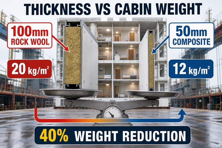 marine-wall-insulation-thickness-weight-comparison