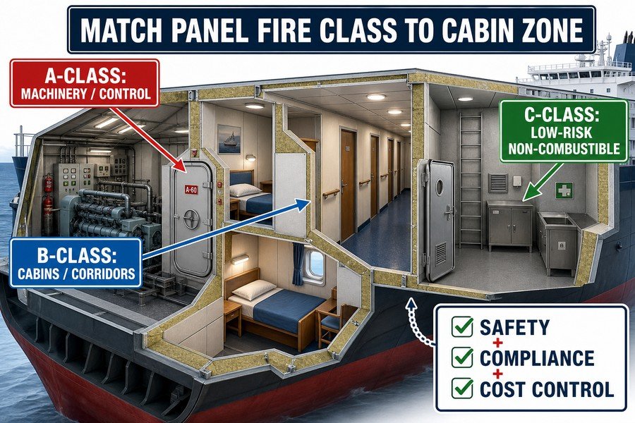 match-marine-panel-fire-classes-to-cabin-zones