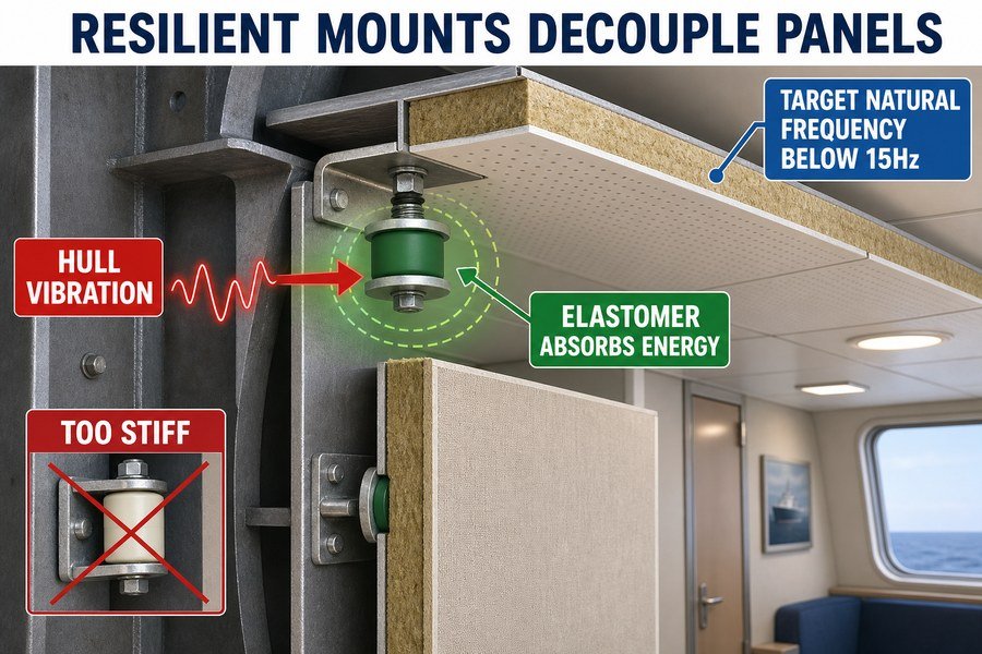 resilient-mounts-decouple-marine-panels