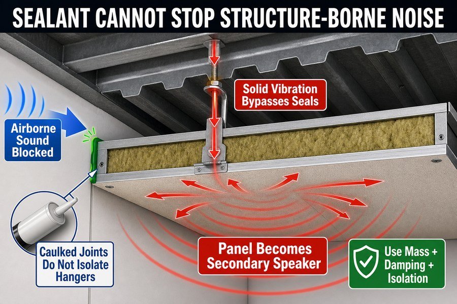 structure-borne-noise-bypassing-sealed-ceiling-joints