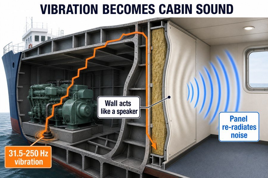structure-borne-vibration-panel-reradiated-cabin-noise