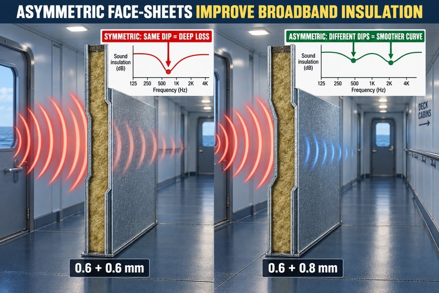 asymmetric-marine-sandwich-panel-broadband-insulation
