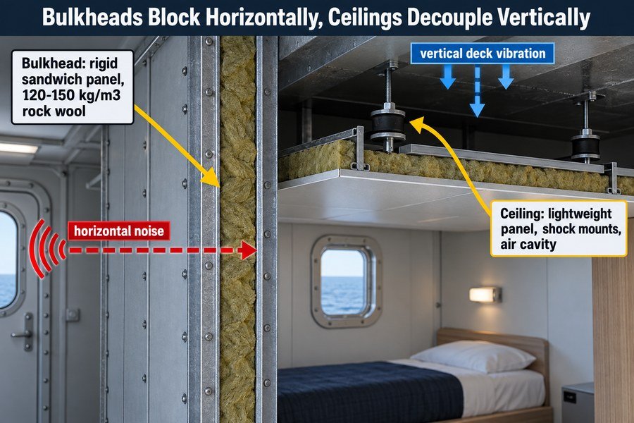 bulkhead-ceiling-acoustic-structure-differences
