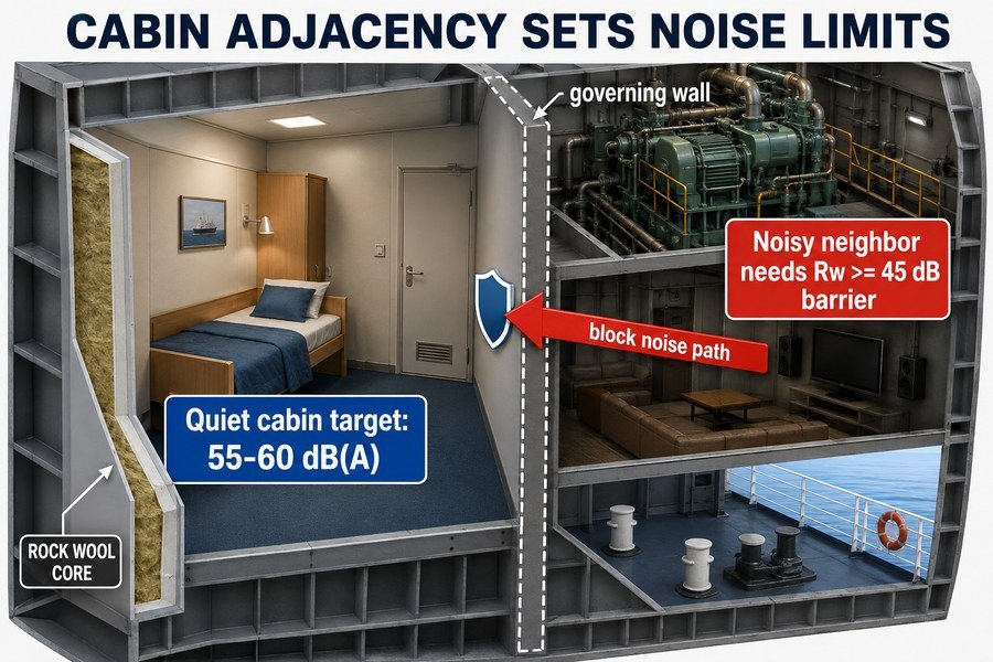 cabin-adjacency-noise-limits