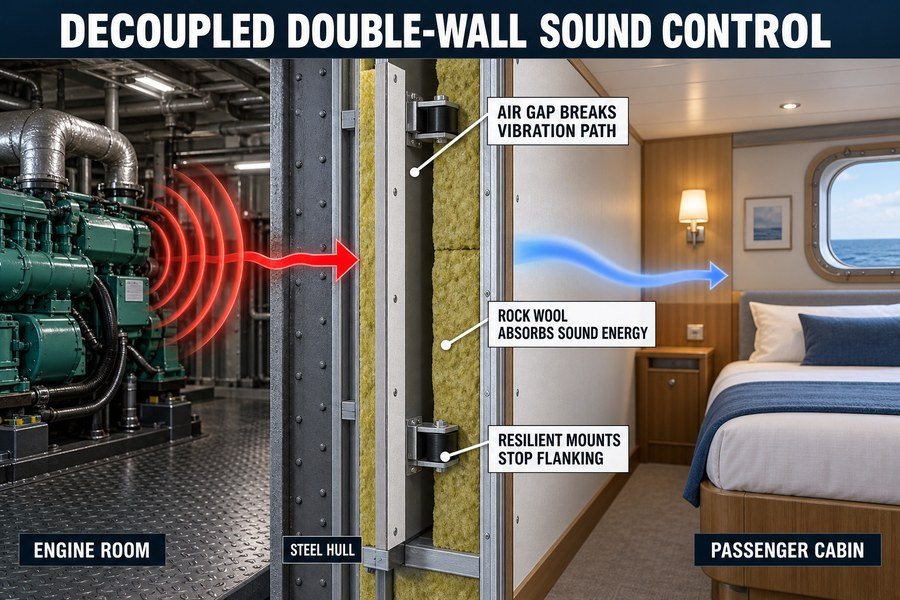 decoupled-double-wall-marine-sound-insulation