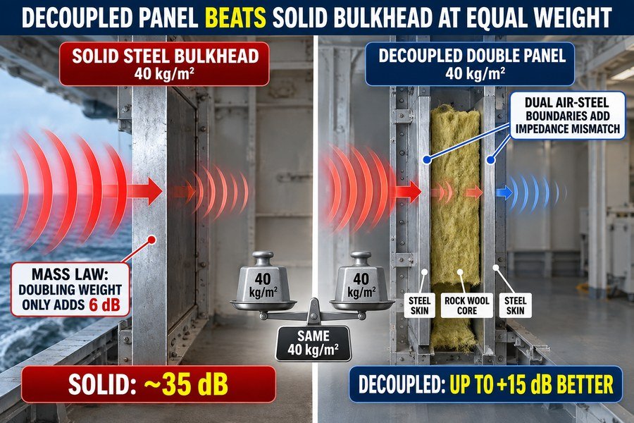 decoupled-marine-panel-vs-solid-bulkhead-sound-insulation