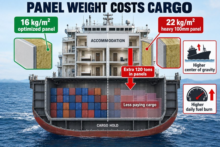 marine-accommodation-panel-weight-cargo-capacity