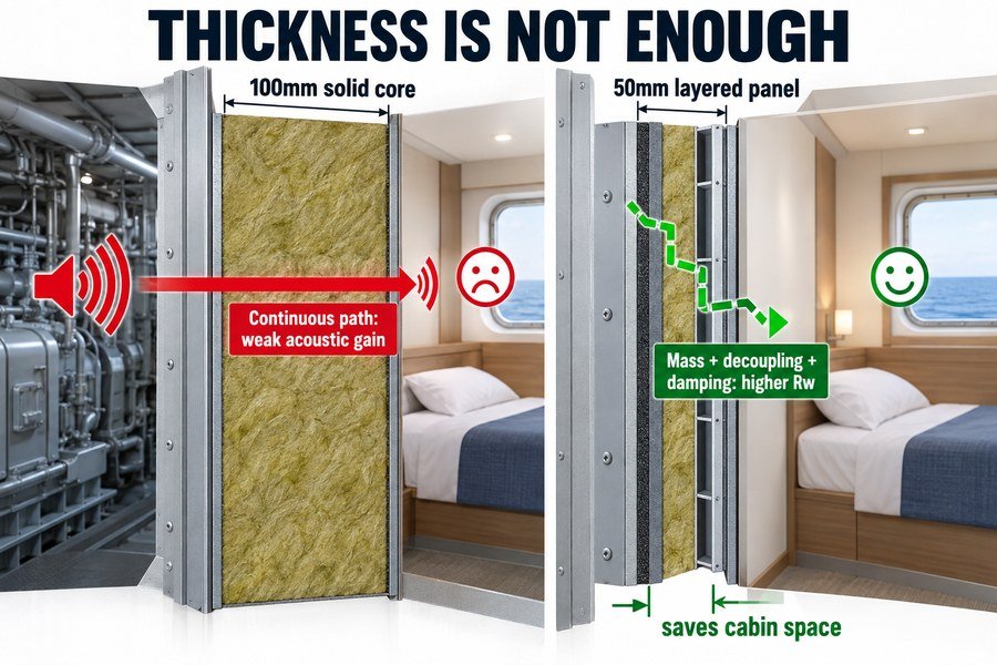 marine-bulkhead-acoustic-insulation-thickness-comparison