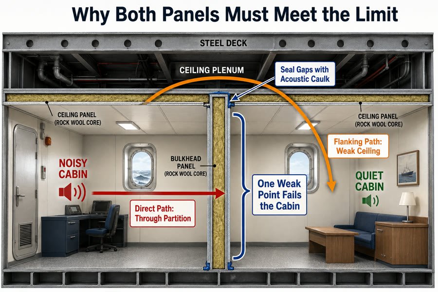 marine-cabin-flanking-transmission-paths