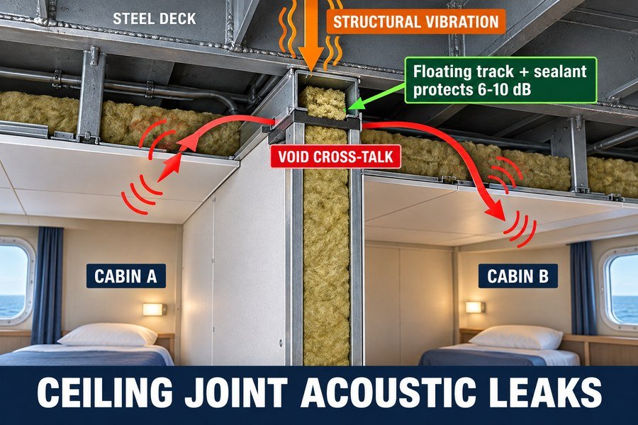 marine-ceiling-bulkhead-connection-acoustic-leaks
