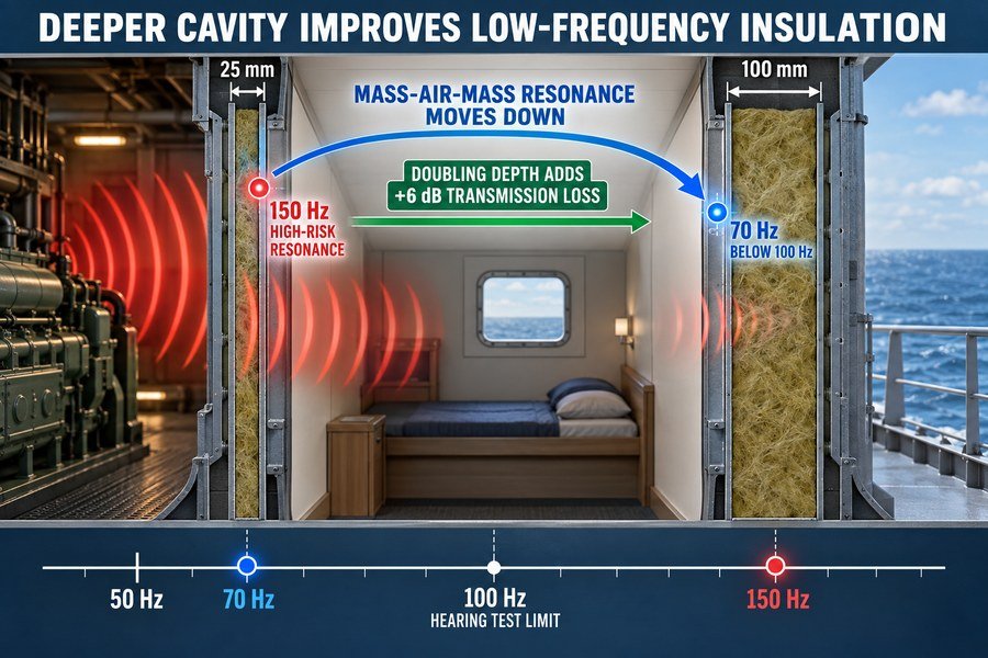 marine-double-wall-cavity-depth-low-frequency-insulation